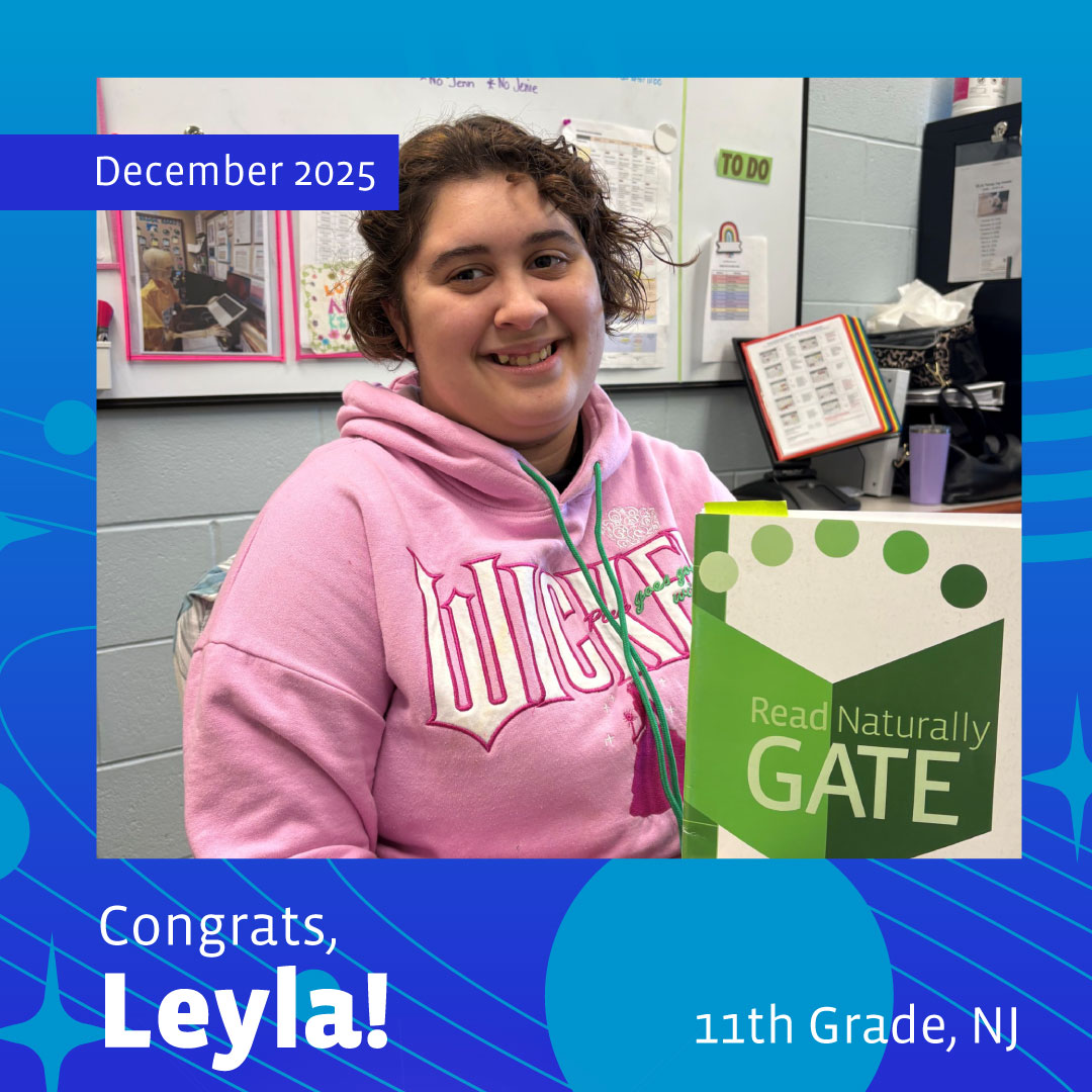 December 2025 Read Naturally Star of the Month