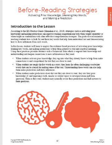Before-Reading Strategies
